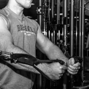 Young man working out