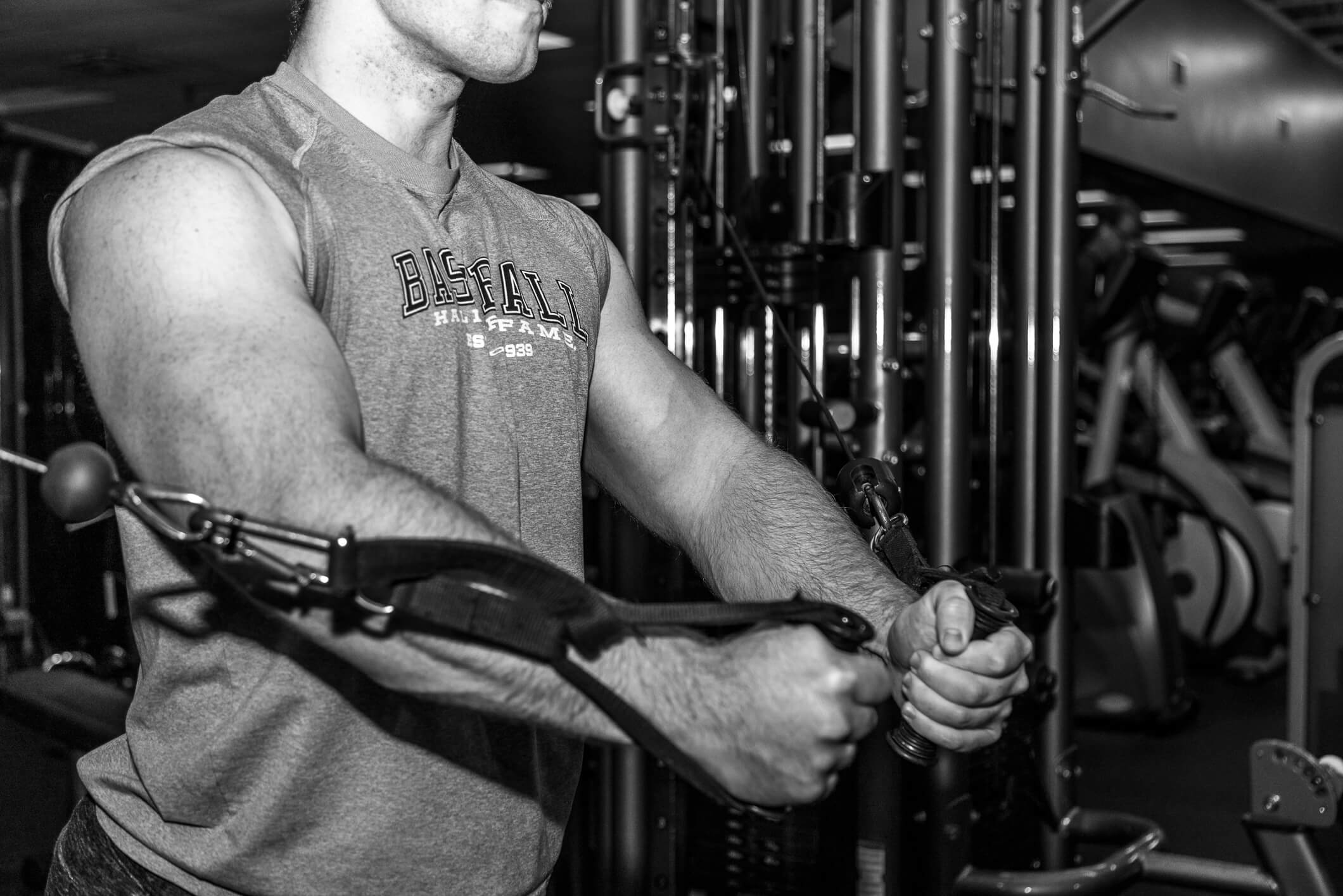 Young man working out